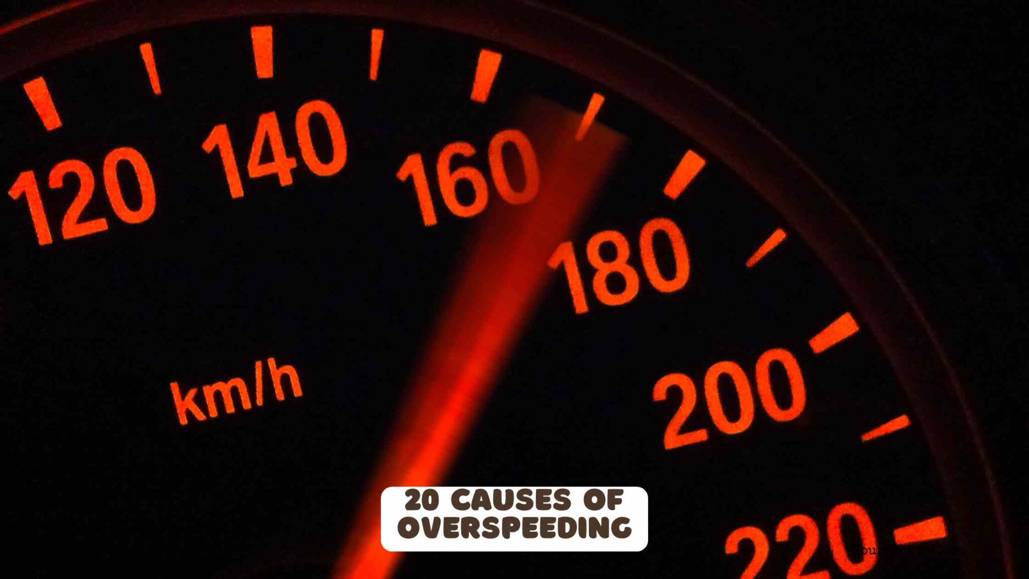 Car driving at high speed on an empty highway representing causes of overspeeding
