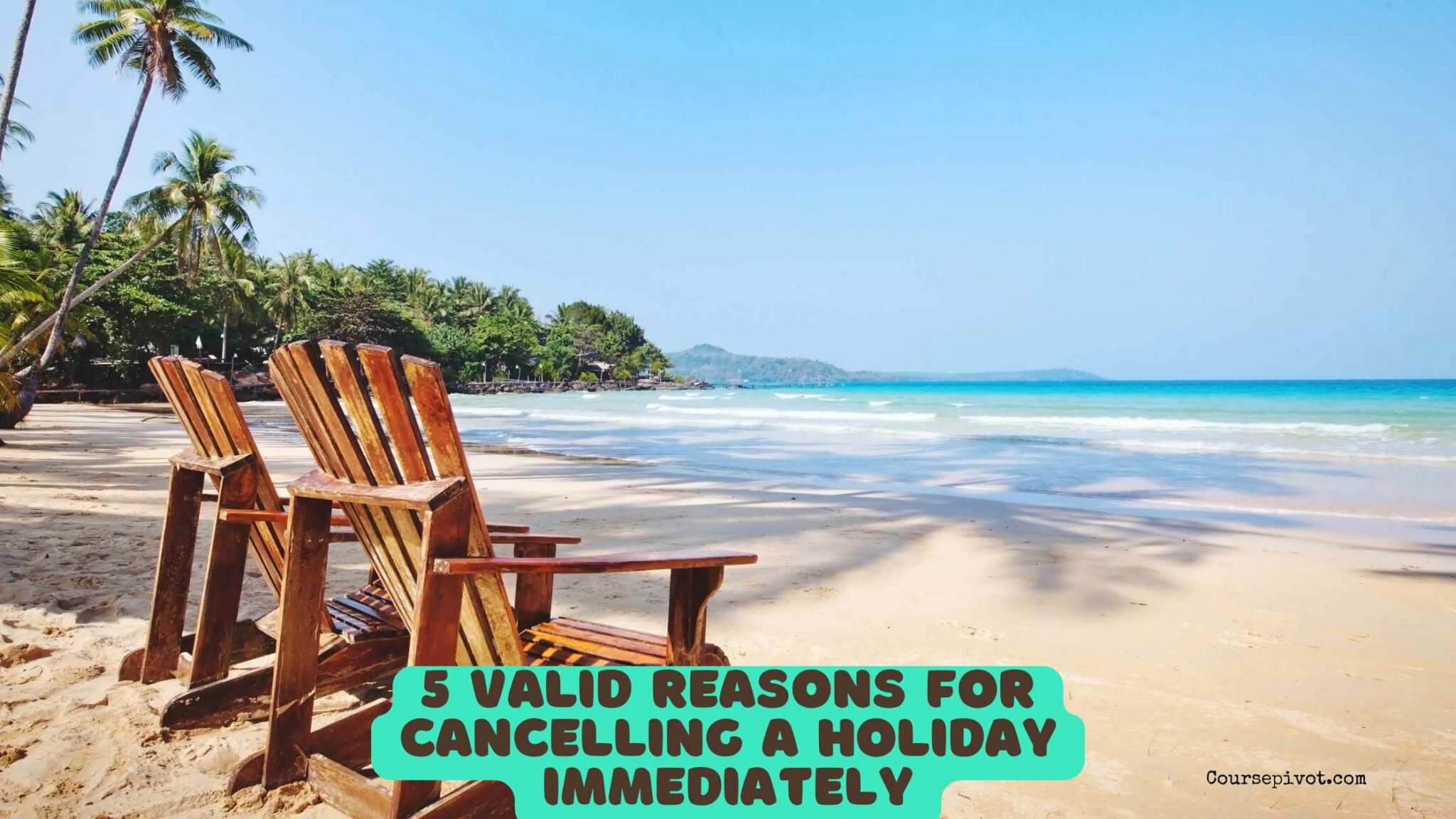 Person holding a cancelled travel booking with luggage in the background