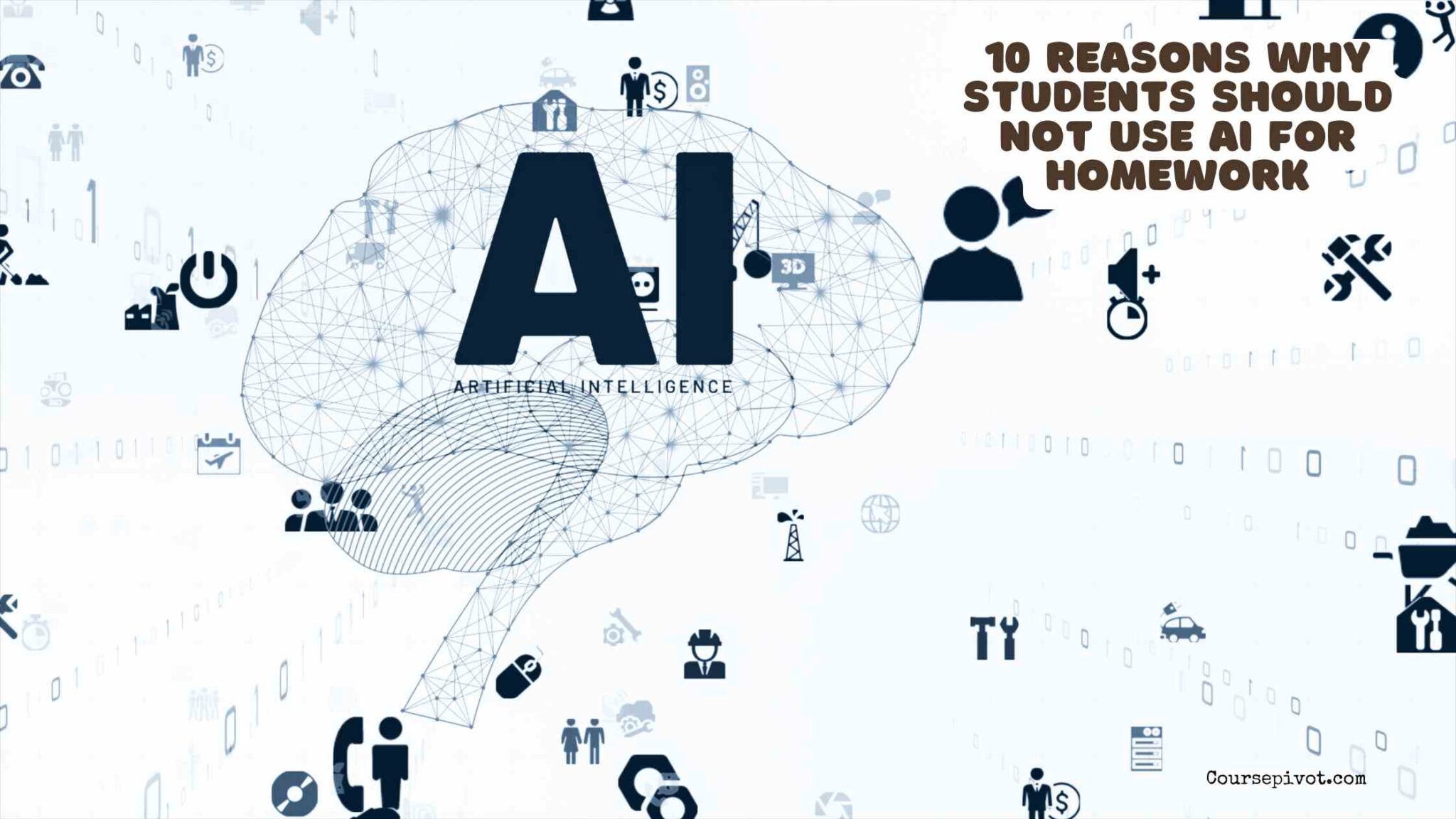 Student thinking carefully before using AI for homework
