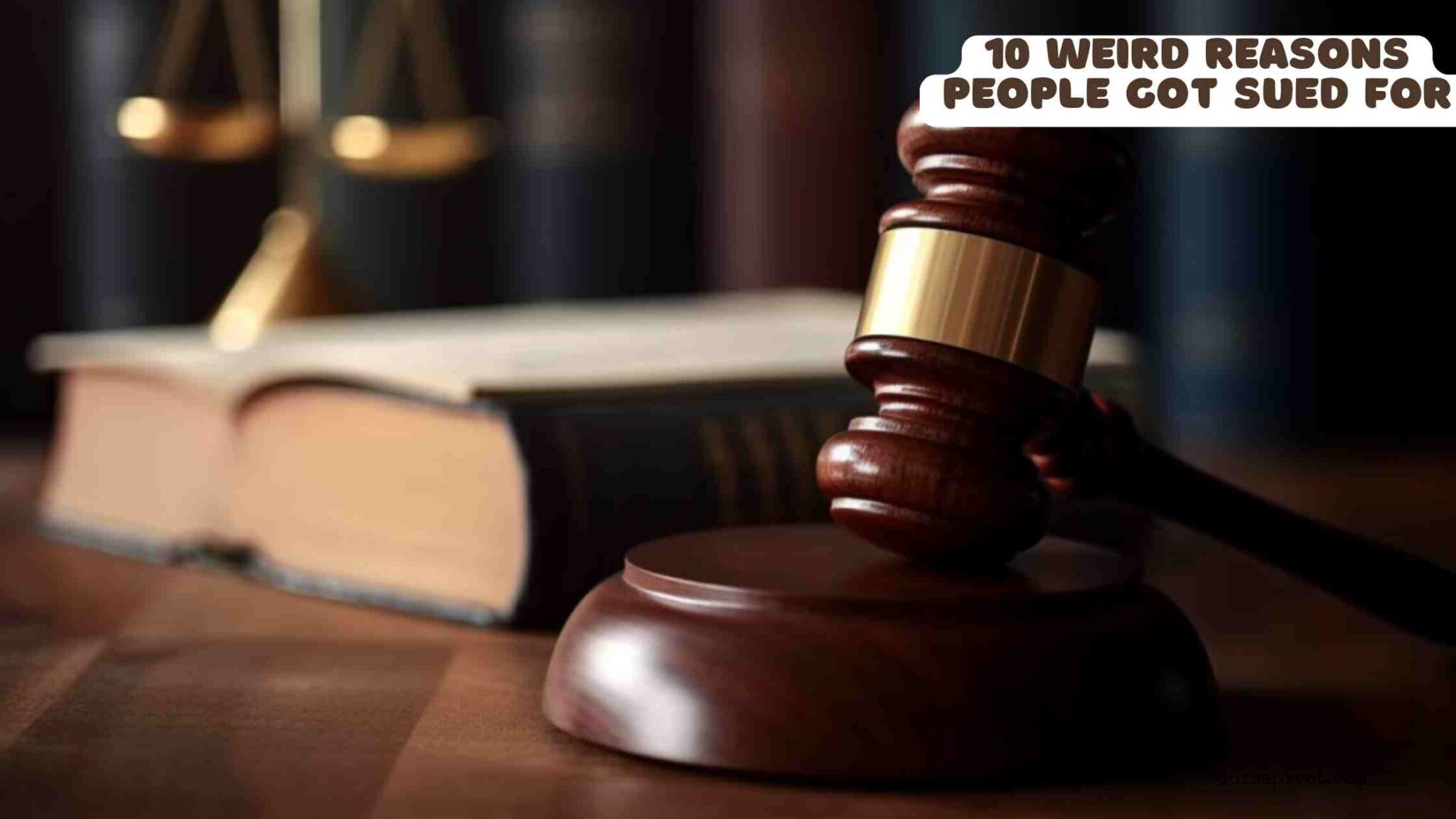 Legal papers and a gavel representing unusual lawsuits