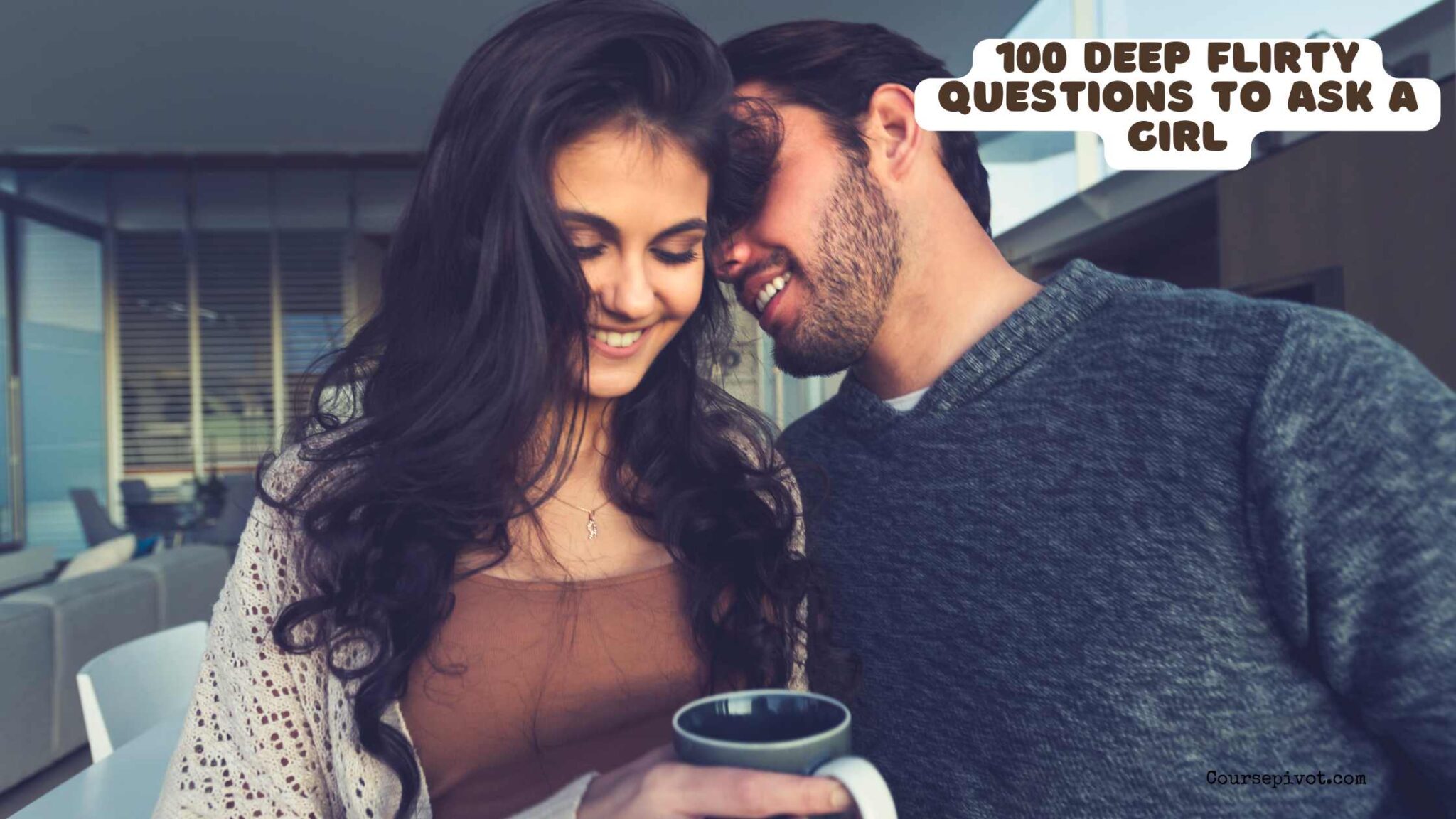 Couple having a deep and flirty conversation