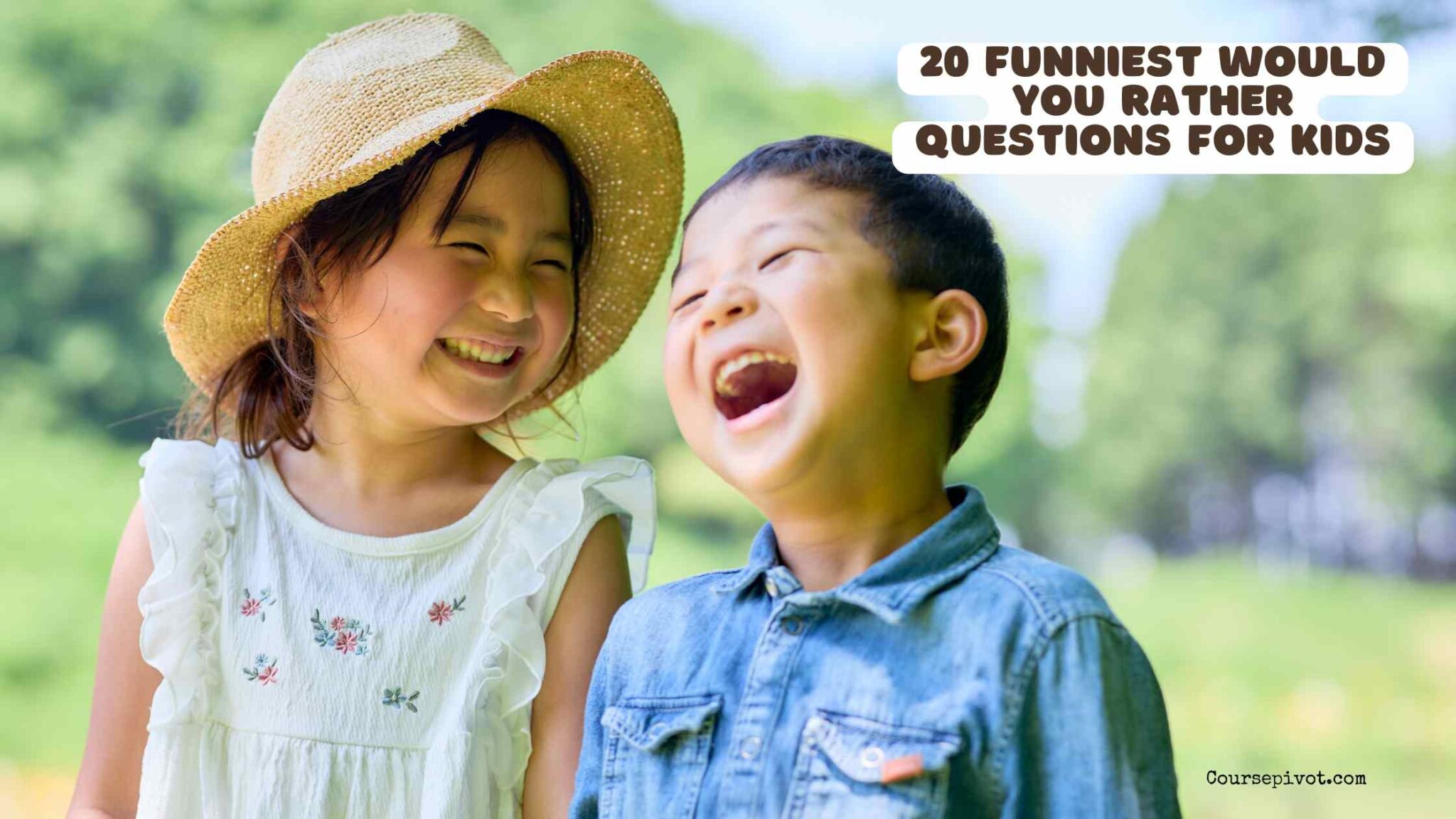 Kids laughing together while answering funny would you rather questions