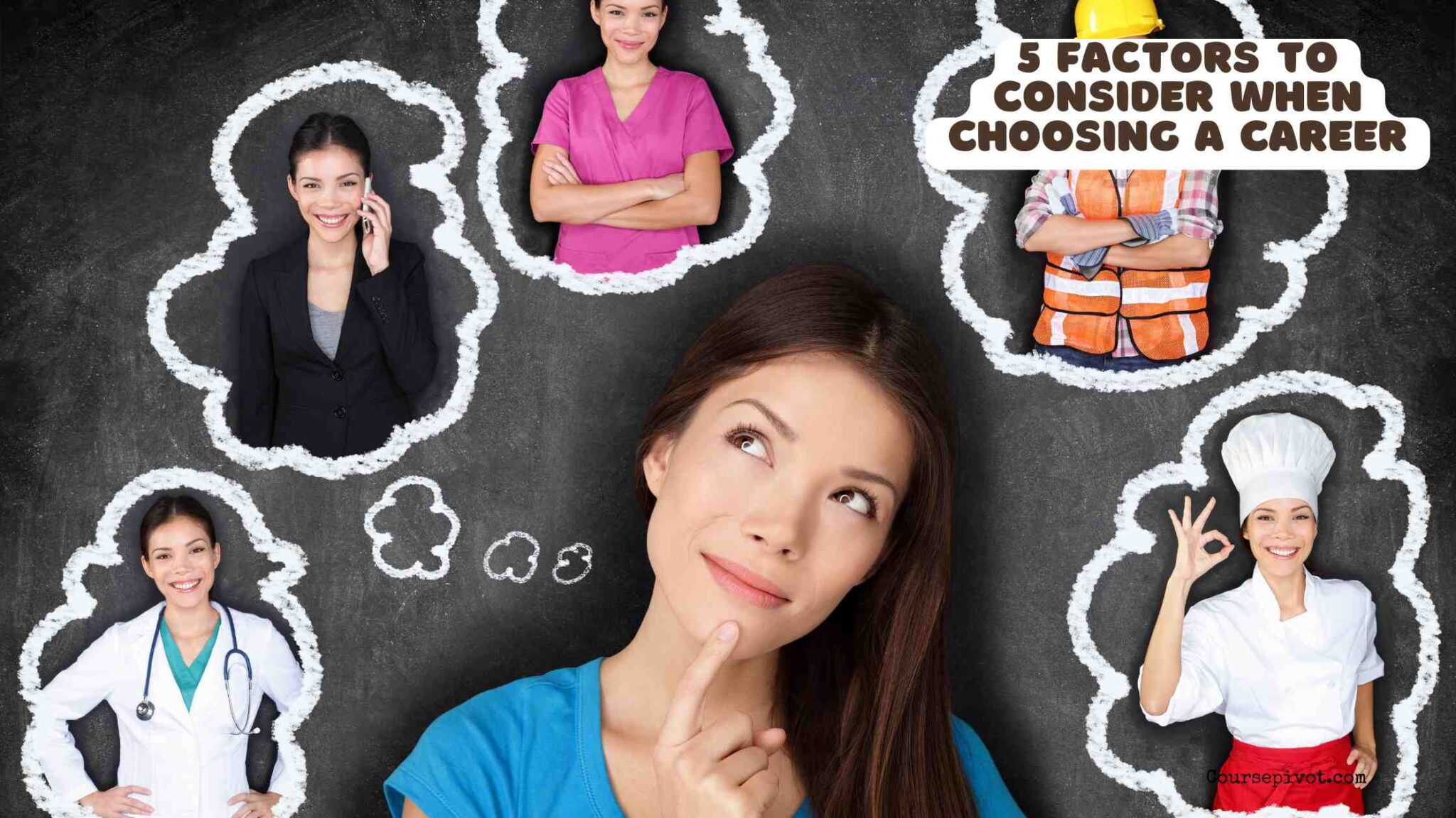 Student comparing career options and future work paths