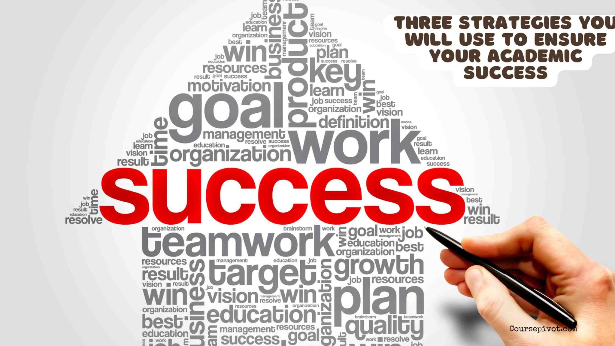 Student planning study strategies for academic success