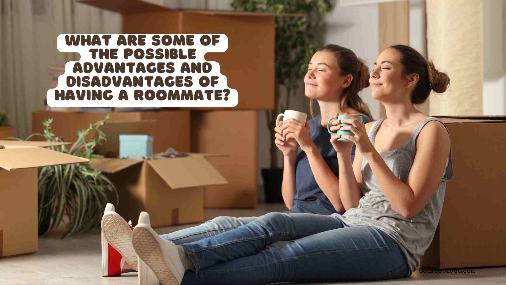Two roommates sharing an apartment and discussing household responsibilities