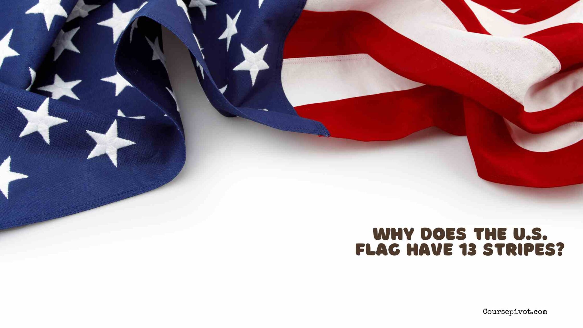 United States flag with 13 red and white stripes