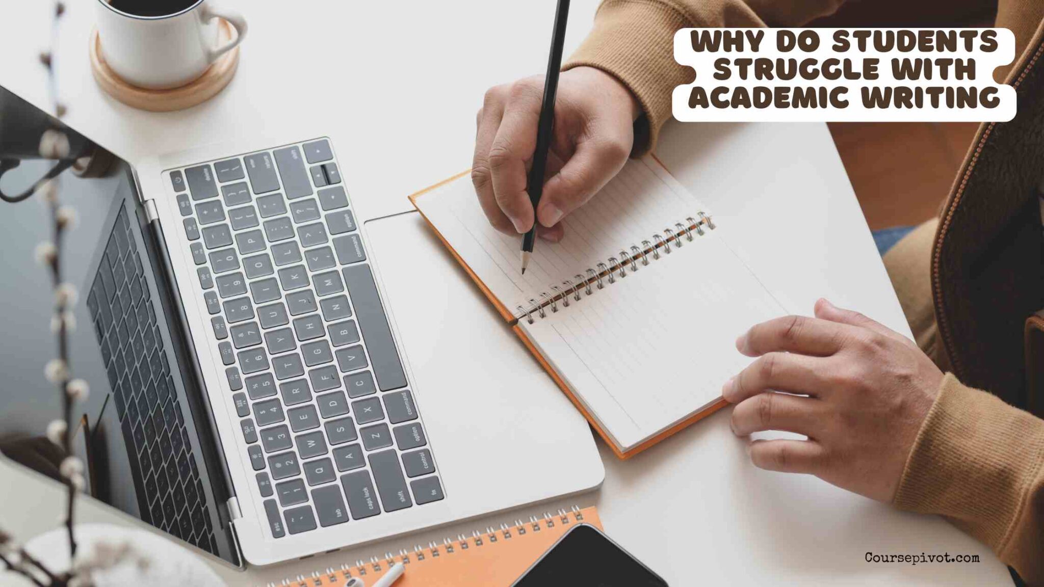 Student struggling with academic writing while working on an essay draft