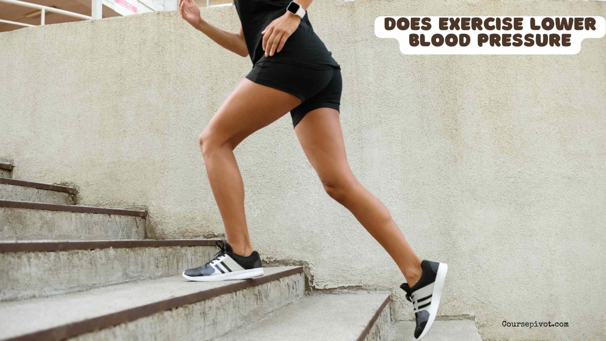 Person exercising outdoors to support healthy blood pressure