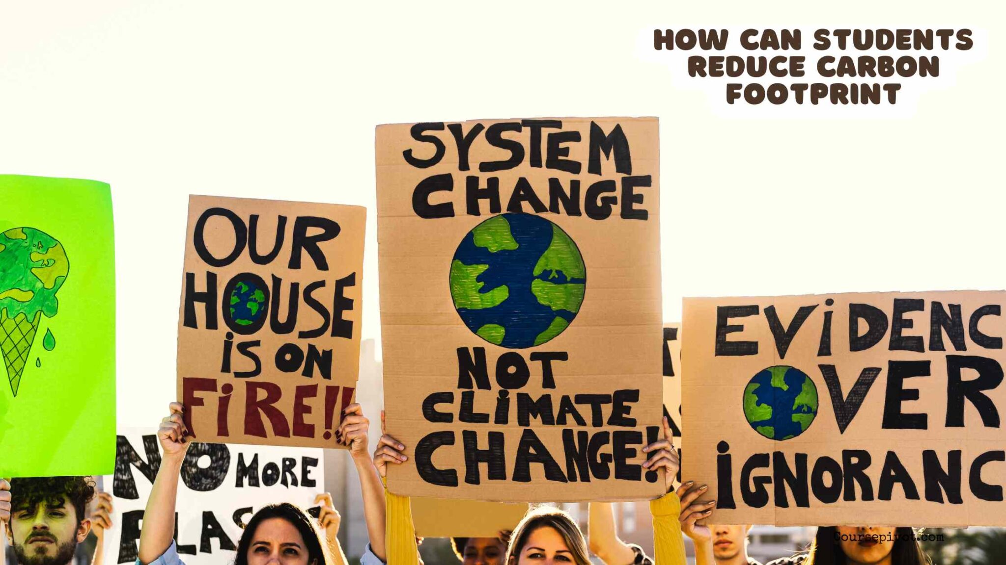 Students learning practical ways to reduce their carbon footprint