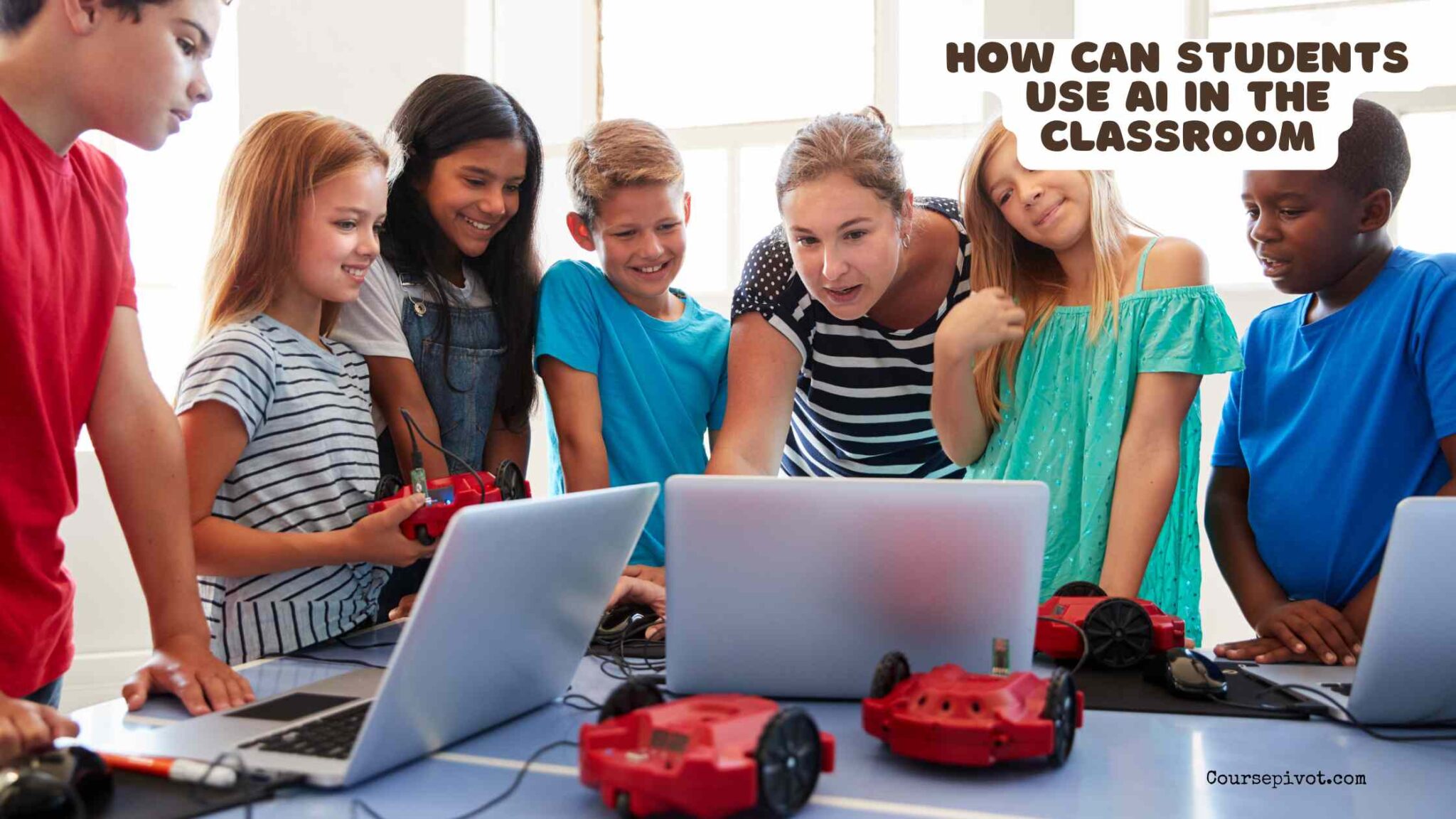 Students using artificial intelligence tools for learning in a classroom