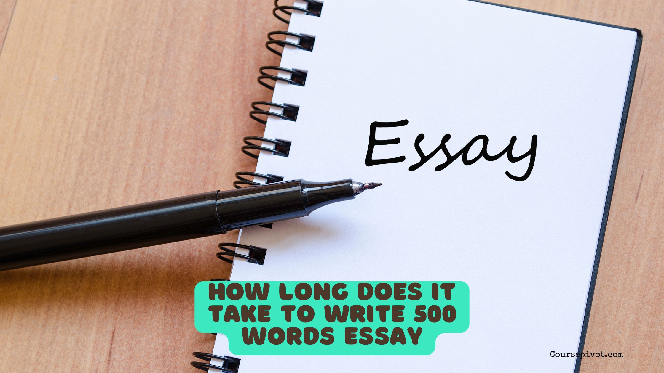 Student planning and writing a 500-word essay