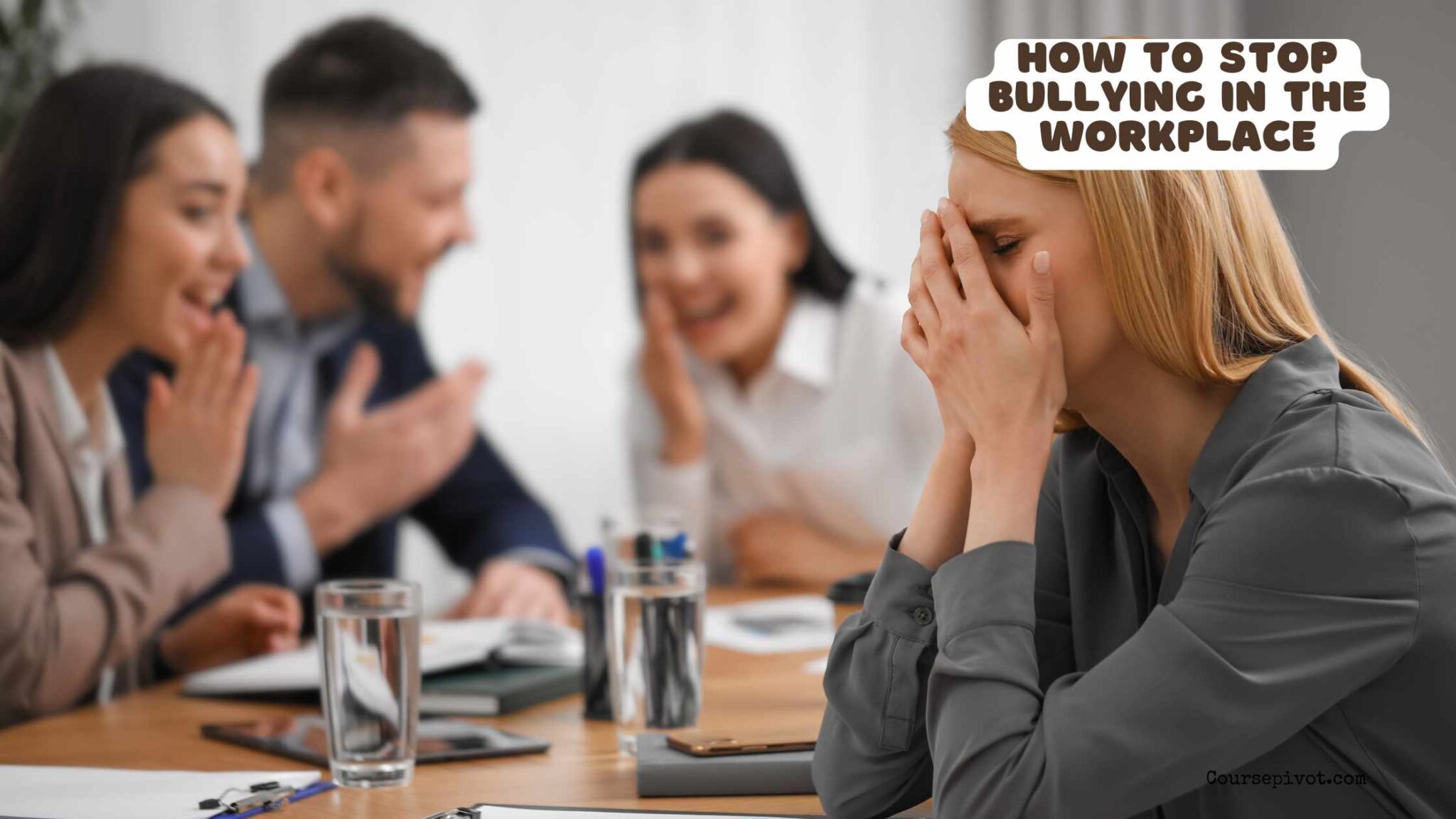 Employee speaking with a manager about workplace bullying and respectful conduct