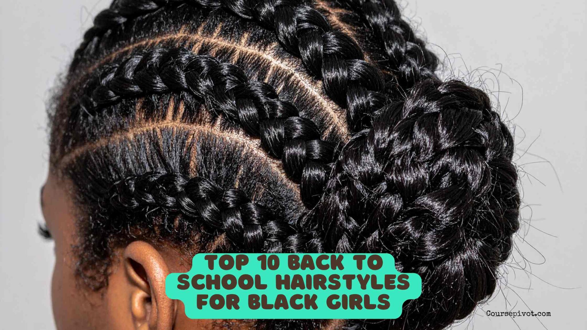 Black girl with a beautiful protective hairstyle ready for school