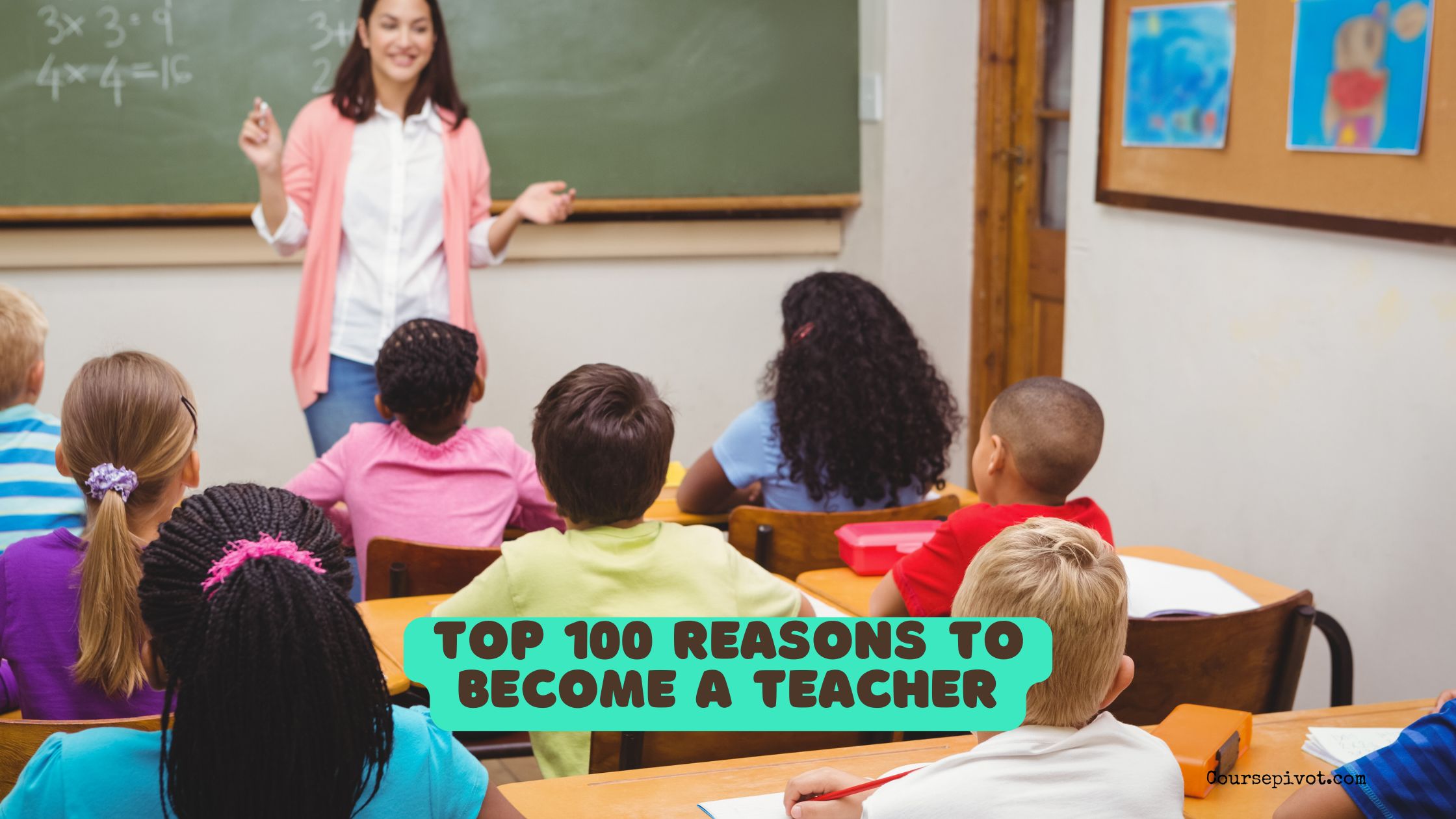 Teacher guiding students in a classroom