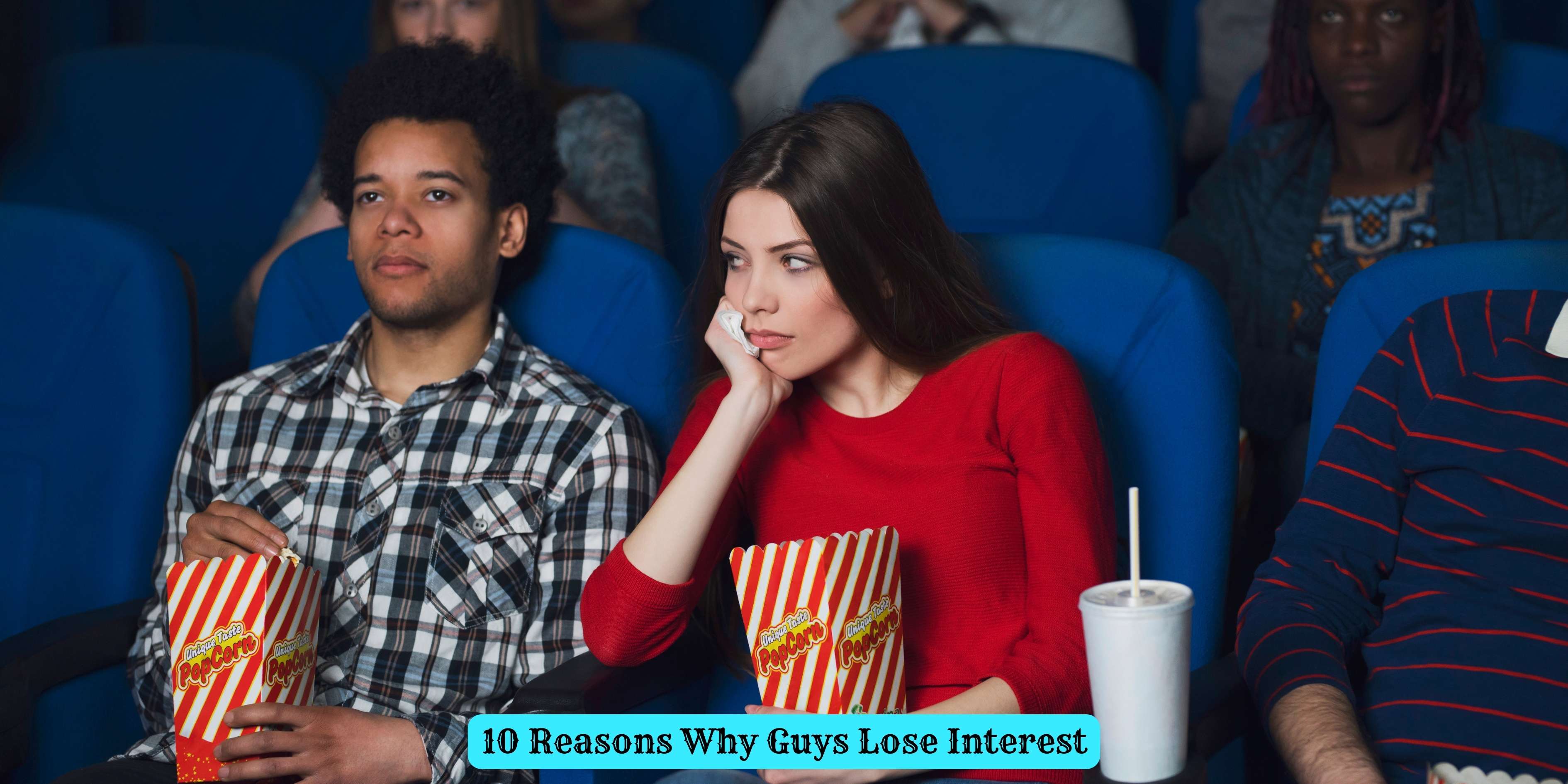Couple sitting apart while one person feels the other losing interest