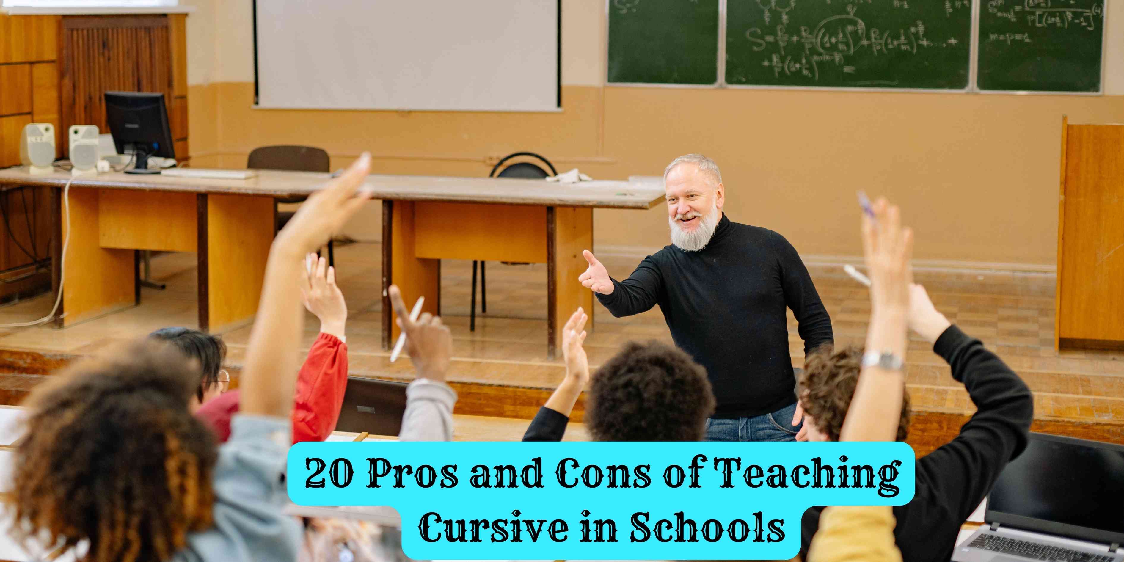 20 Pros and Cons of Teaching Cursive in Schools