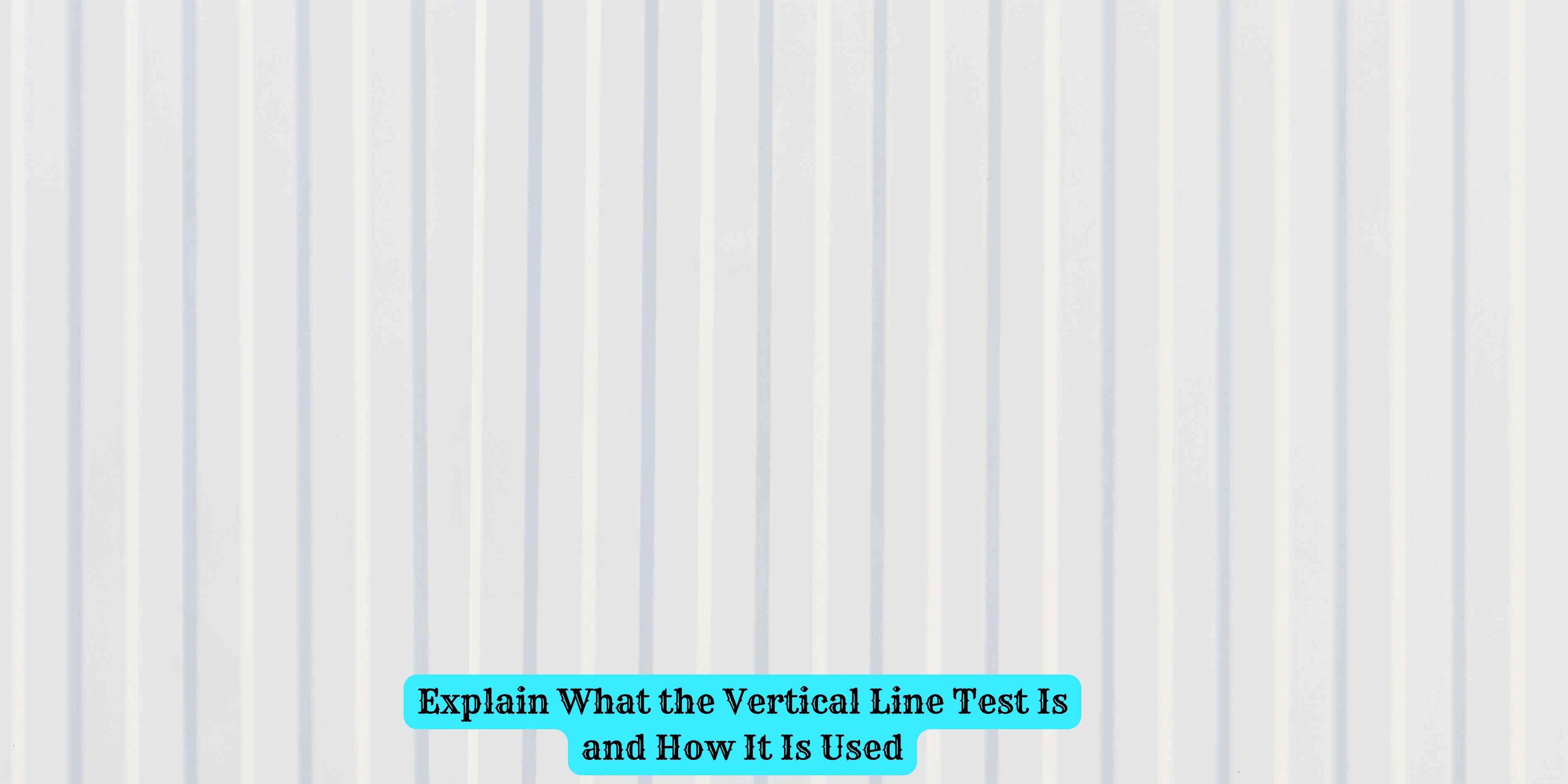 Explain What the Vertical Line Test Is and How It Is Used