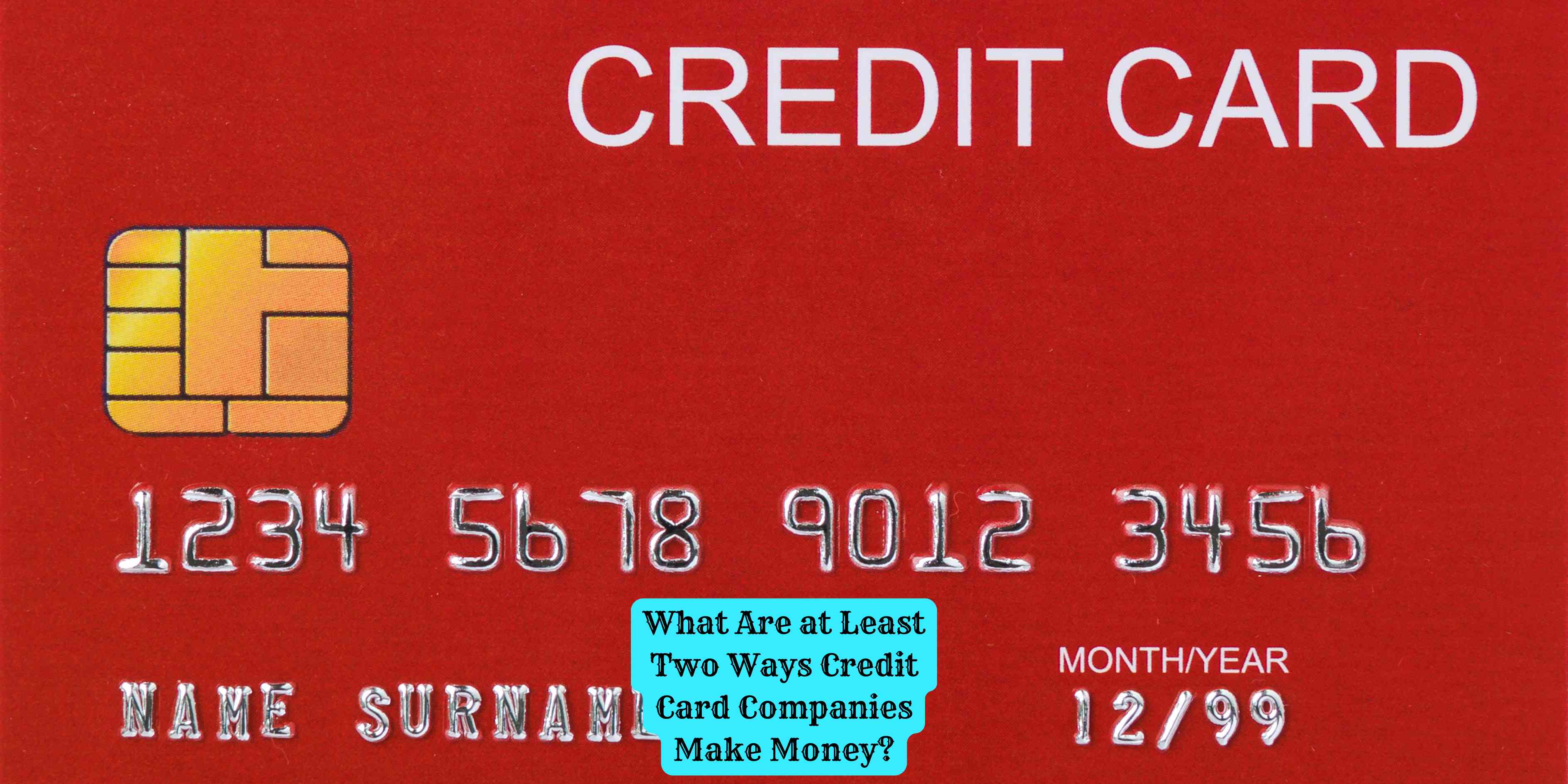 What Are at Least Two Ways Credit Card Companies Make Money