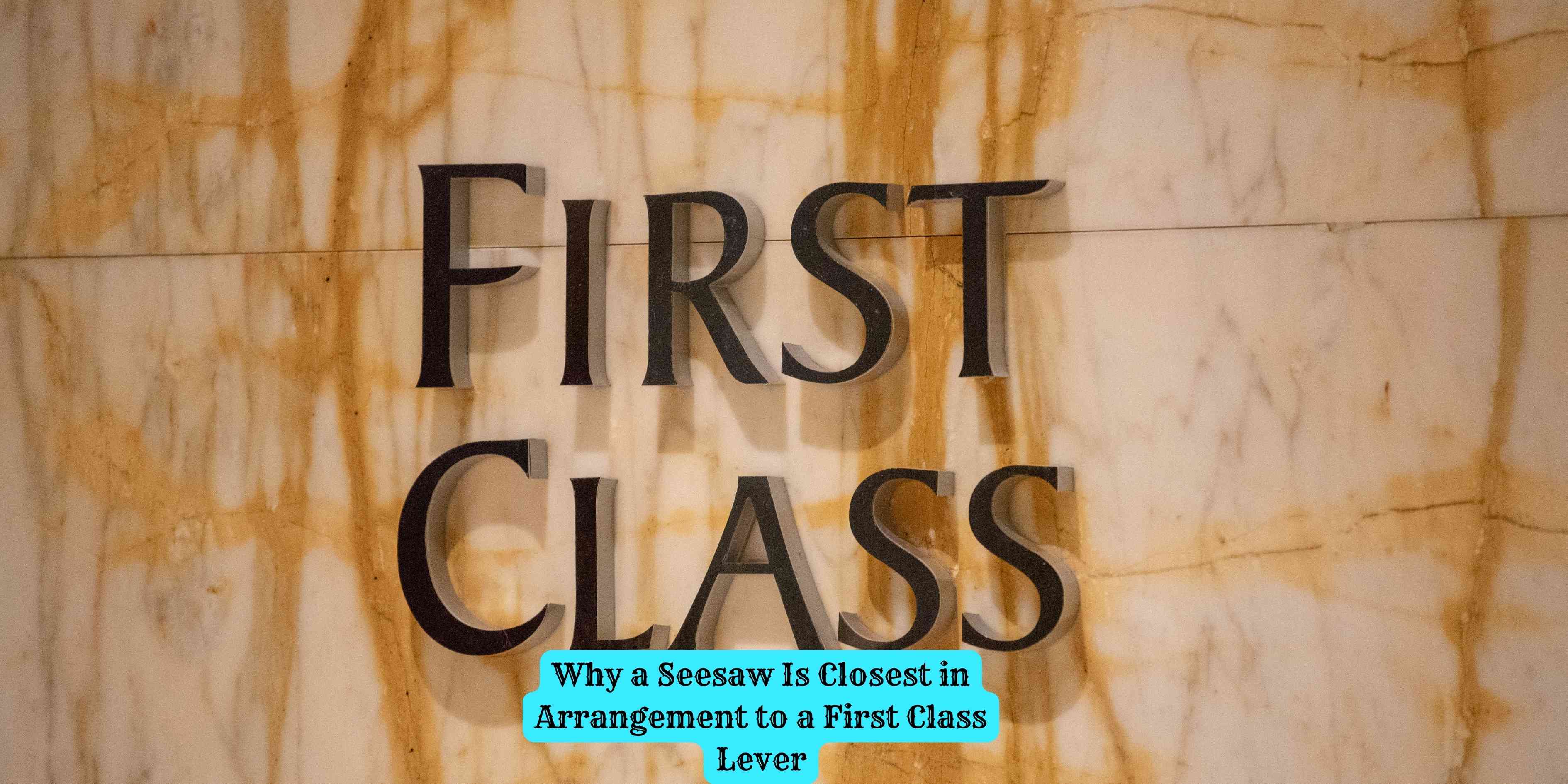 Why a Seesaw Is Closest in Arrangement to a First Class Lever
