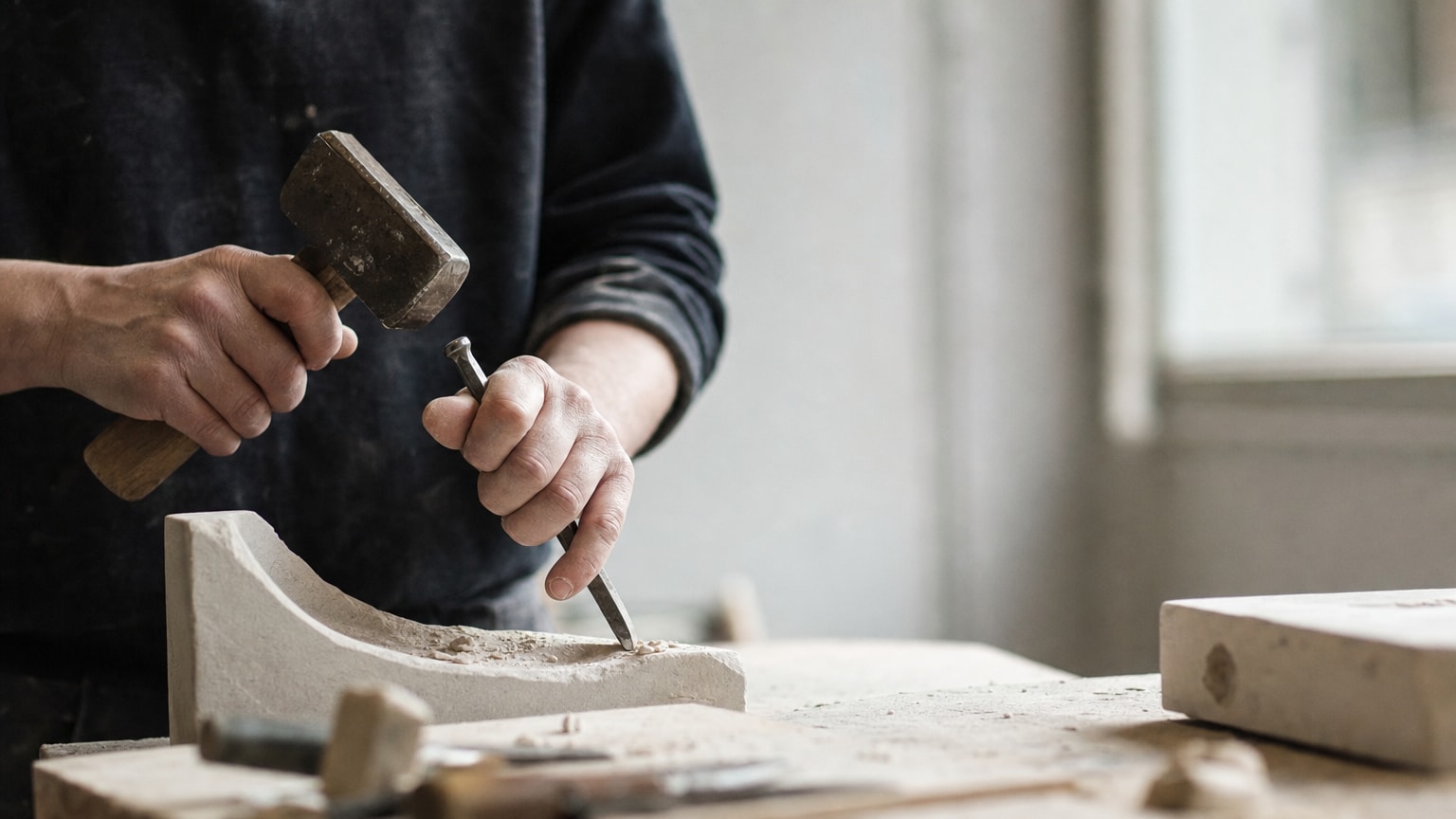 Stilisierte Darstellung einer österreichischen Kleinstadt mit hervorgehobenen digitalen Standortmarkierungen über lokalen Geschäften – Handwerksbetrieb, Gasthaus, Friseursalon – in warmen, professionellen Farben.