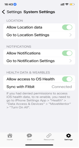 iPhone System Settings Screenshot