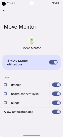 Android Notifications Page Screenshot