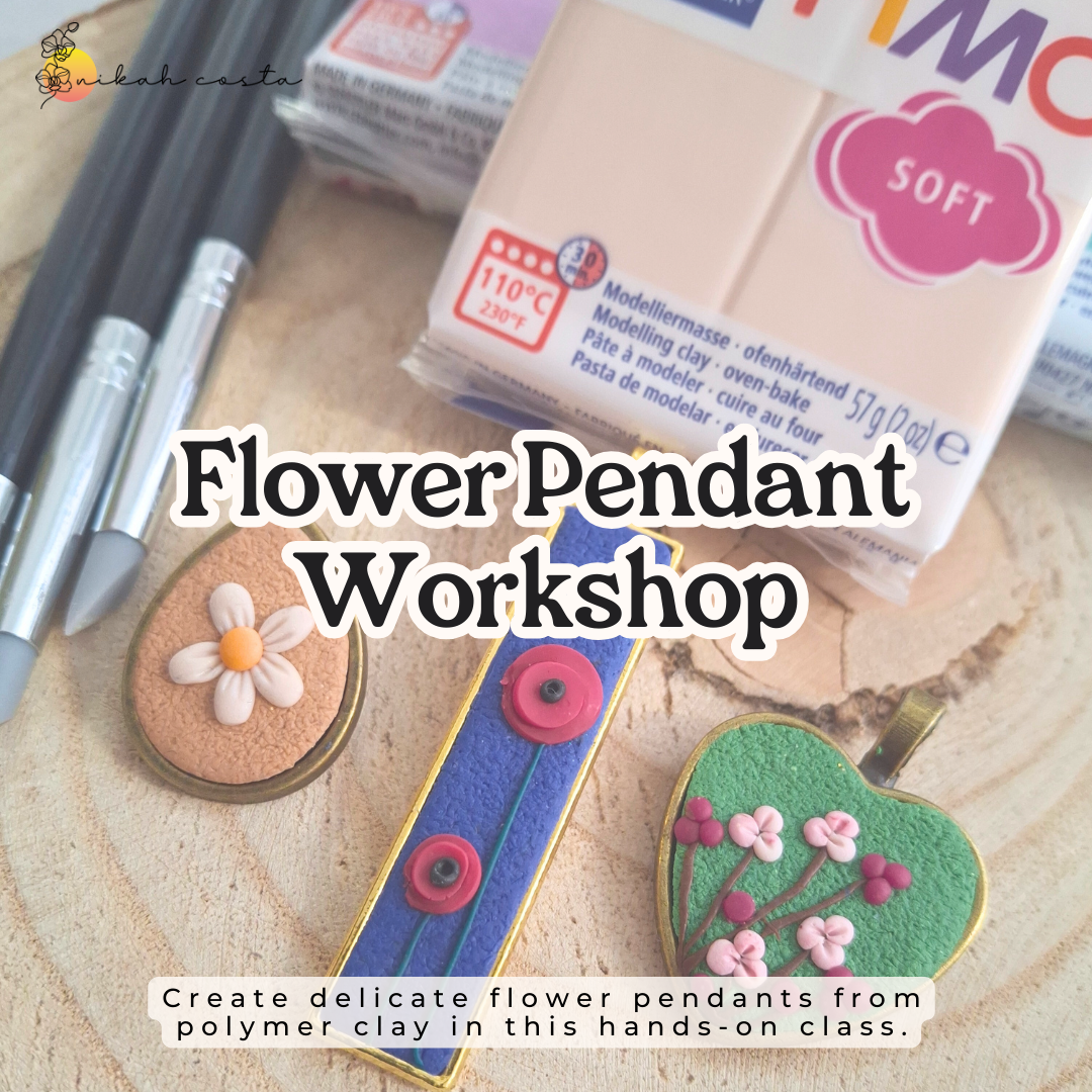 Flower Pendants - Polymer Clay Workshop