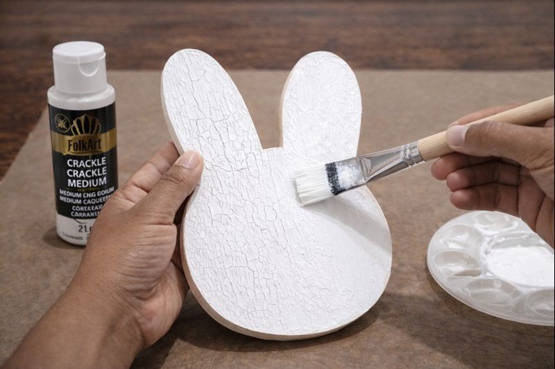 Step 2 for Rustic Crackle Bunny Easter Hanger