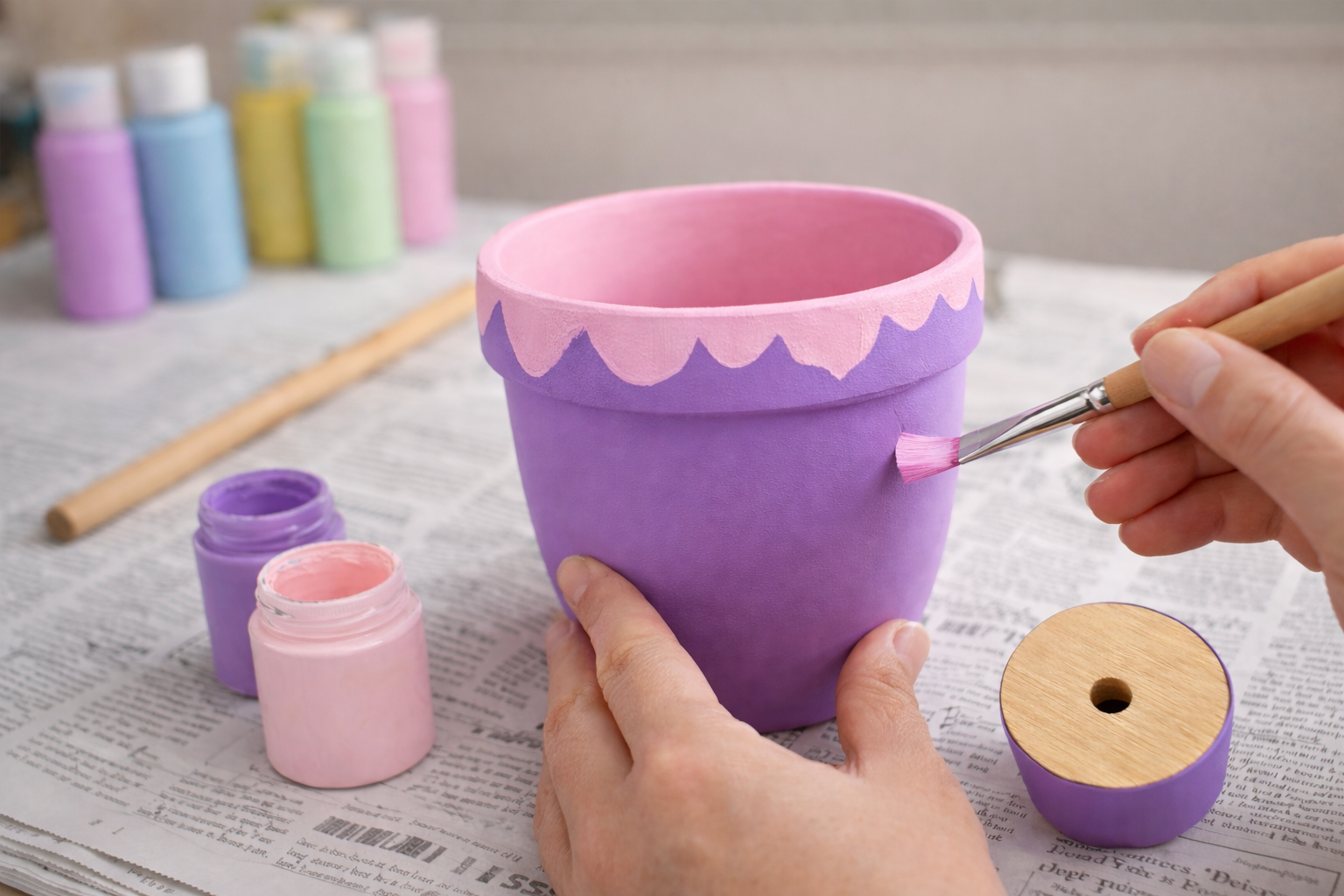 Step 1 - Whimsical Speckled Easter Egg Topiaries DIY tutorial