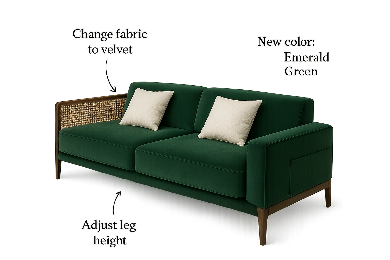 Furniture customization example