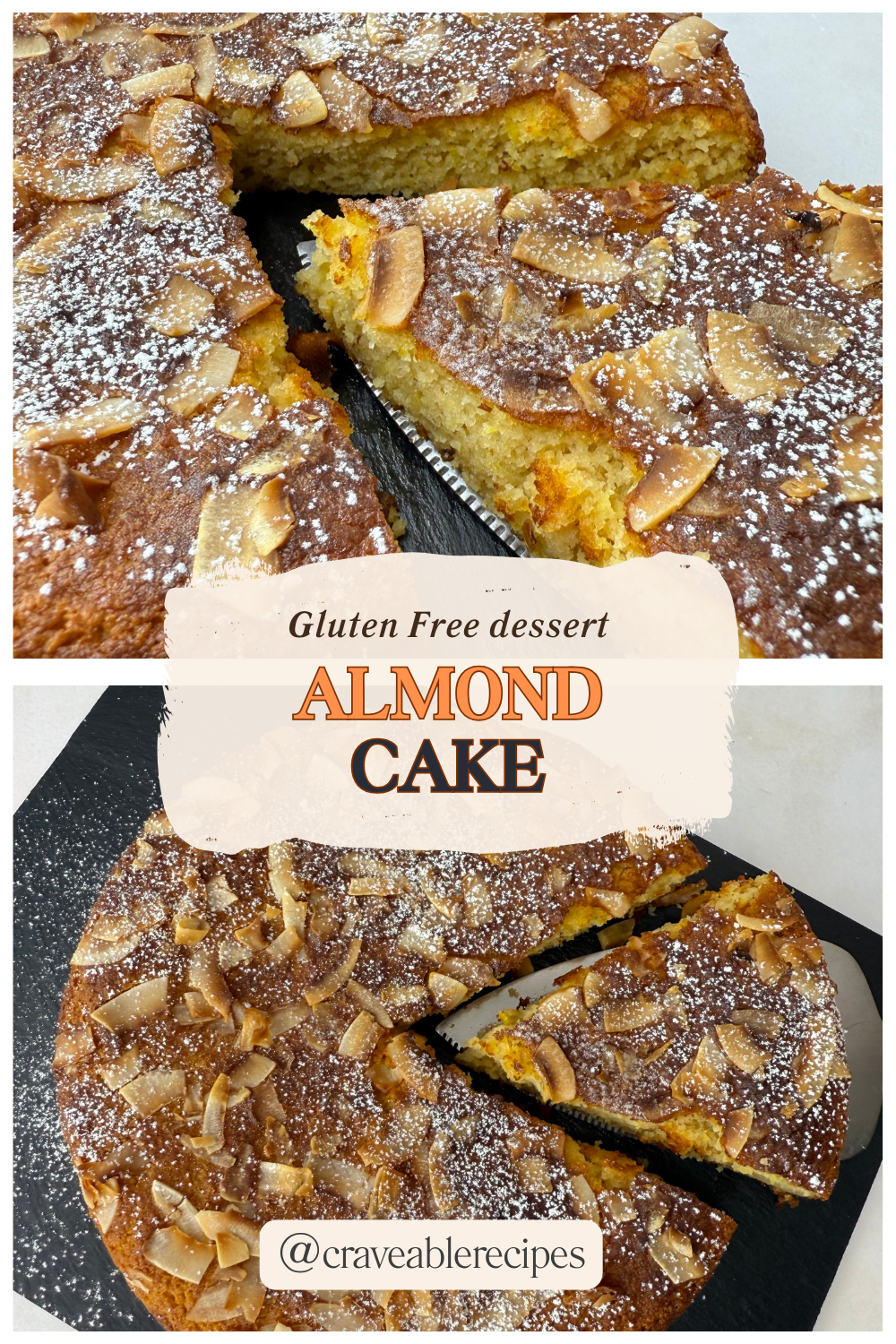 Gluten-Free Almond Cake Pinterest pin