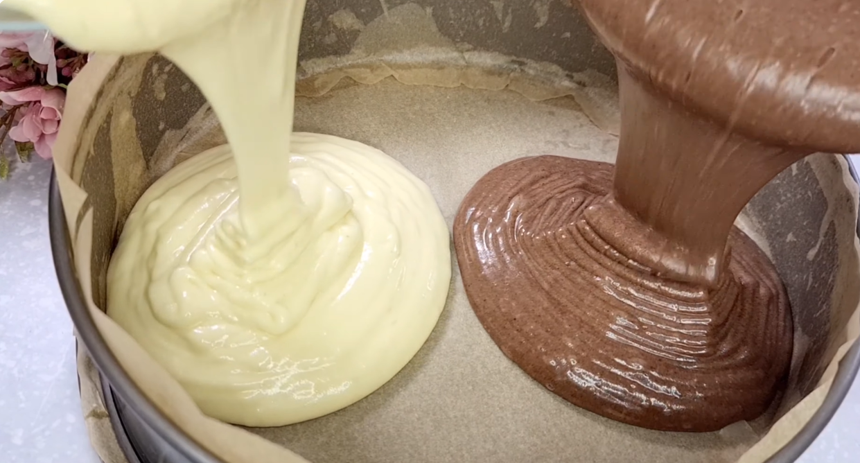 Apple Chocolate Peach Cake step 9