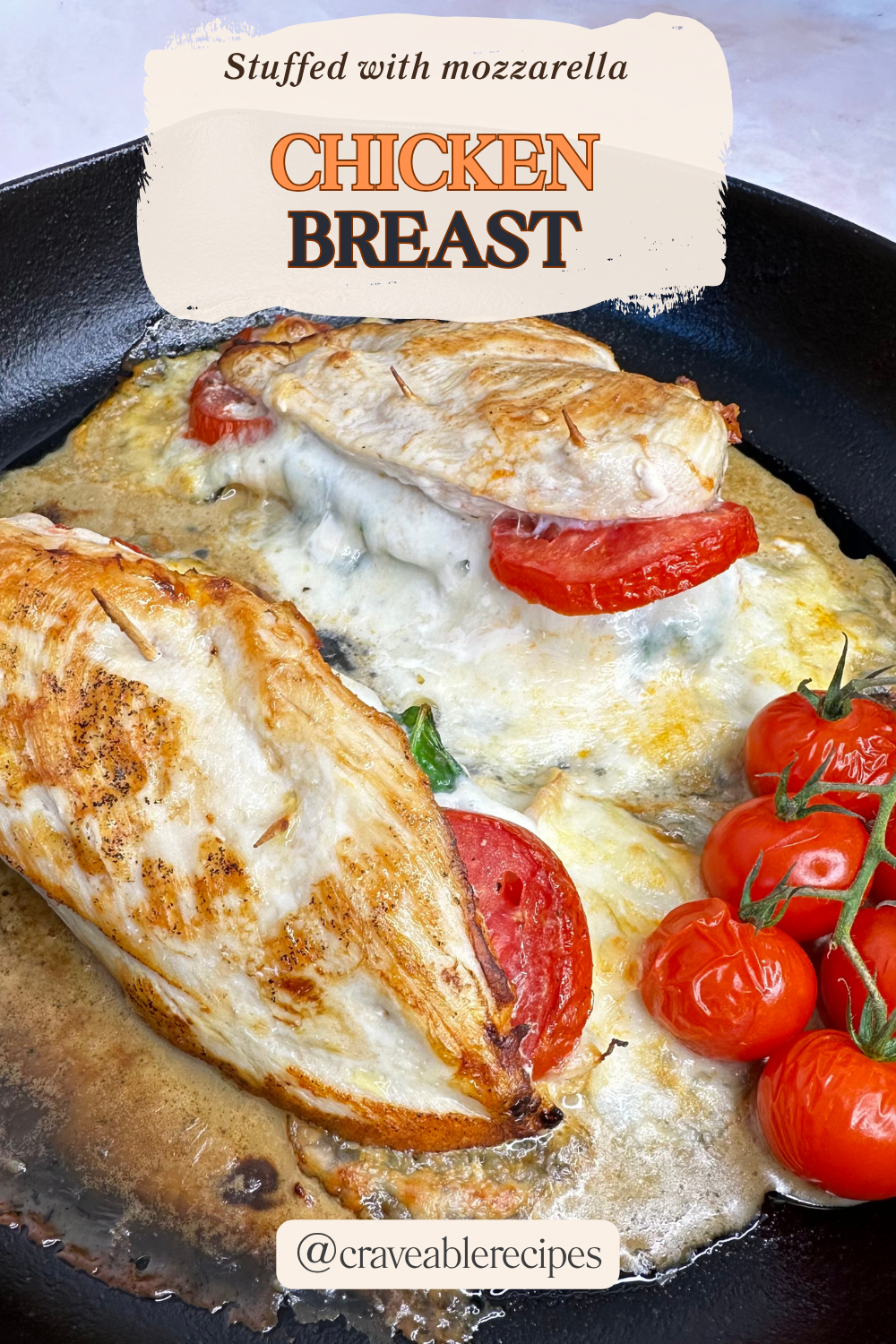 Chicken Mozzarella In a Pan Pinterest pin