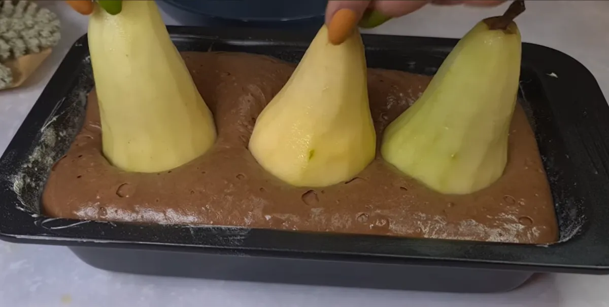 Chocolate Pear Cake step 10