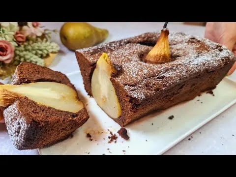Chocolate Pear Cake step 13