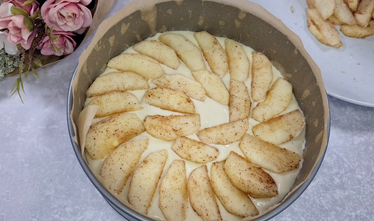 Creamy Apple Yogurt Cake step 17