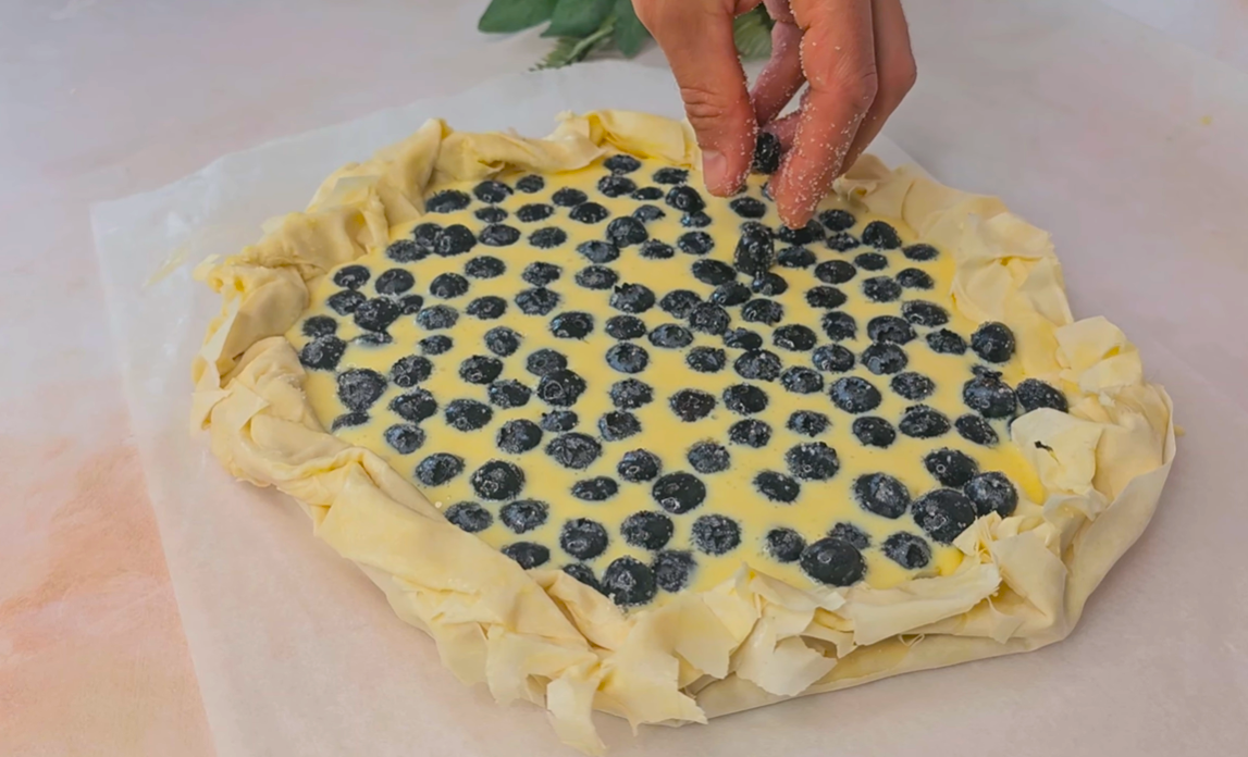 Creamy Blueberry Cake step 11