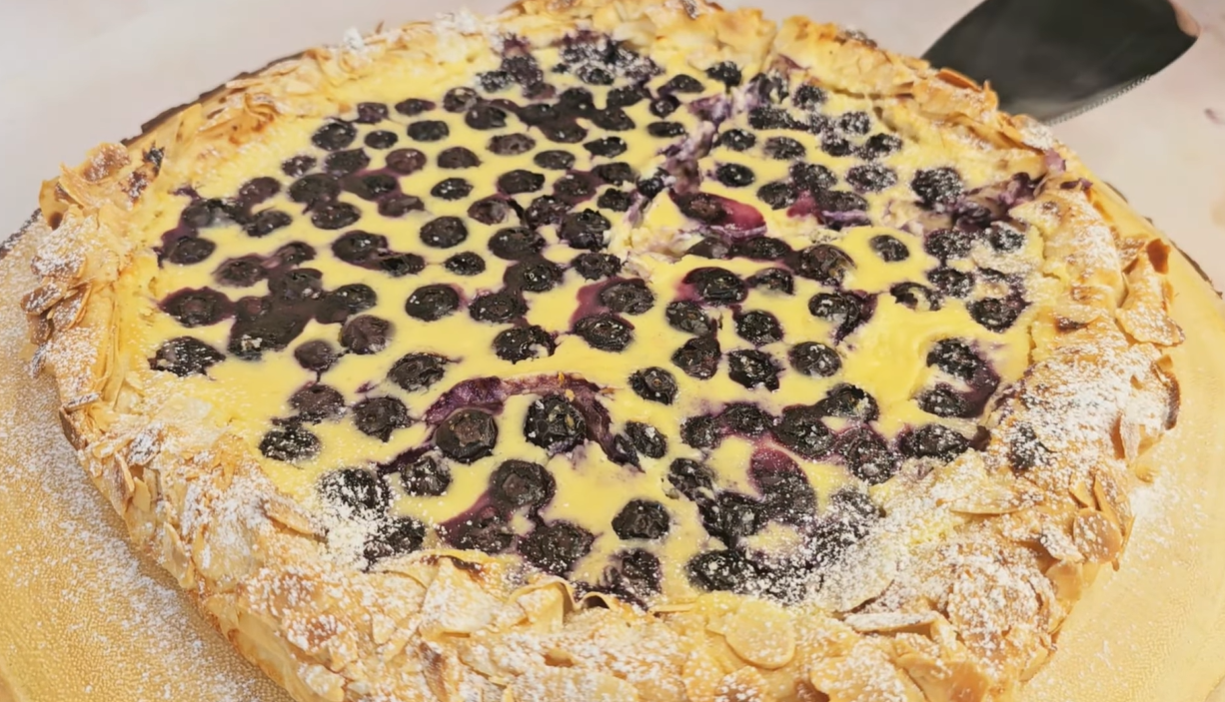 Creamy Blueberry Cake step 16