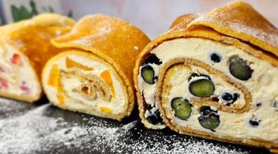 Creamy Pancake Roulade