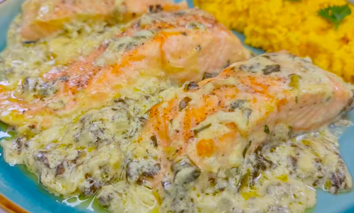 Creamy Salmon With Rice