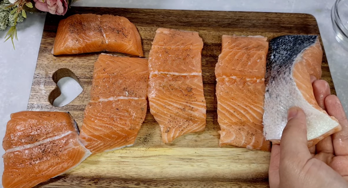 Creamy Salmon With Rice step 1