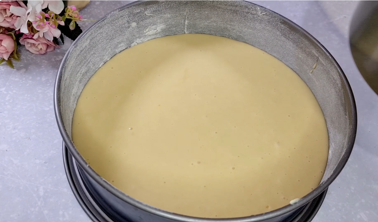 Creamy Vanilla Cherry Cake step 9