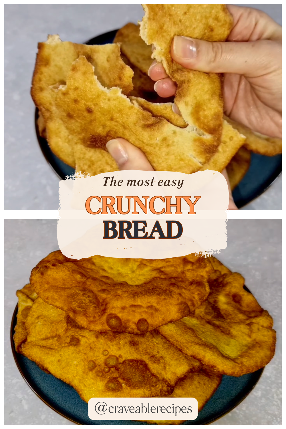 Crunchy Flatbread Pinterest pin