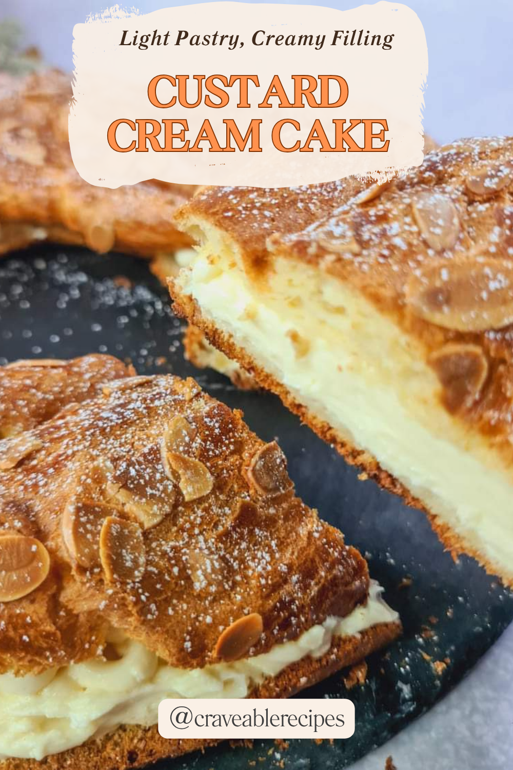 Custard Cream Layer Cake Pinterest pin