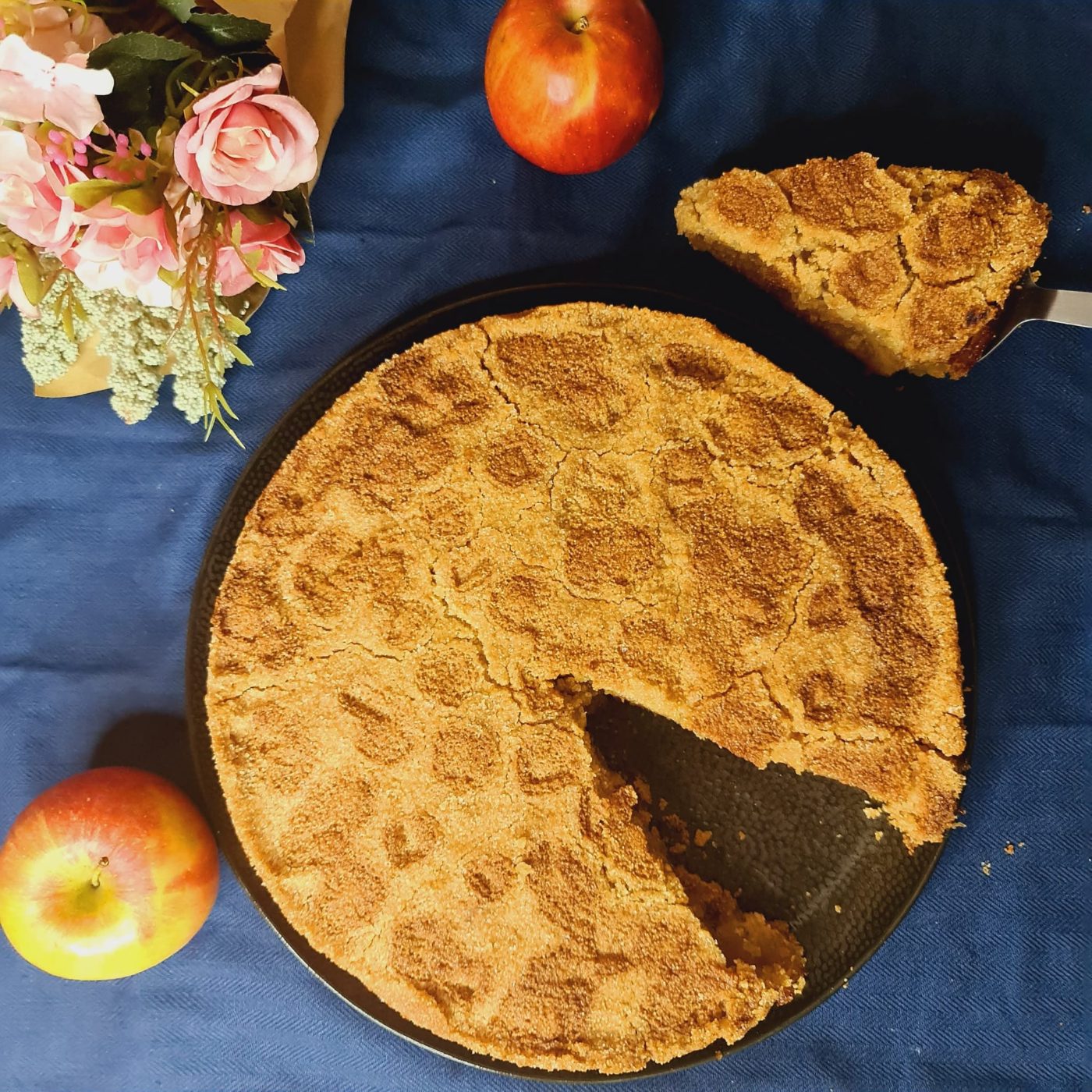 Eggless Apple Cake