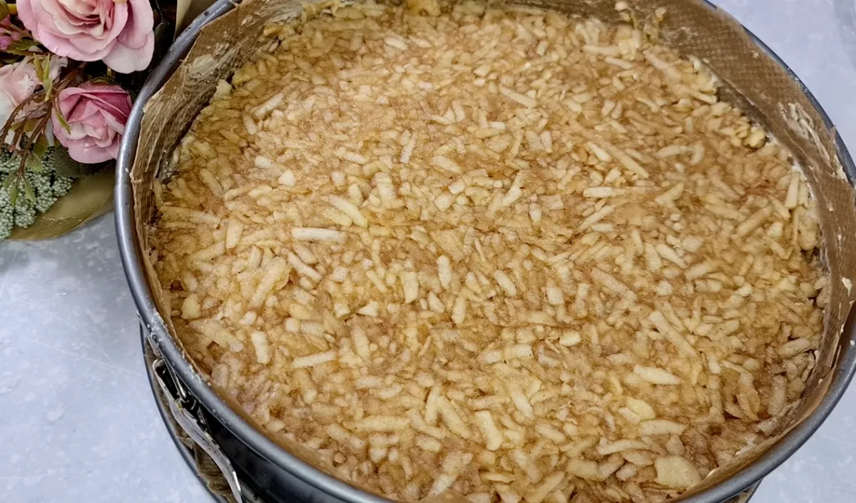 Eggless Apple Cake step 17