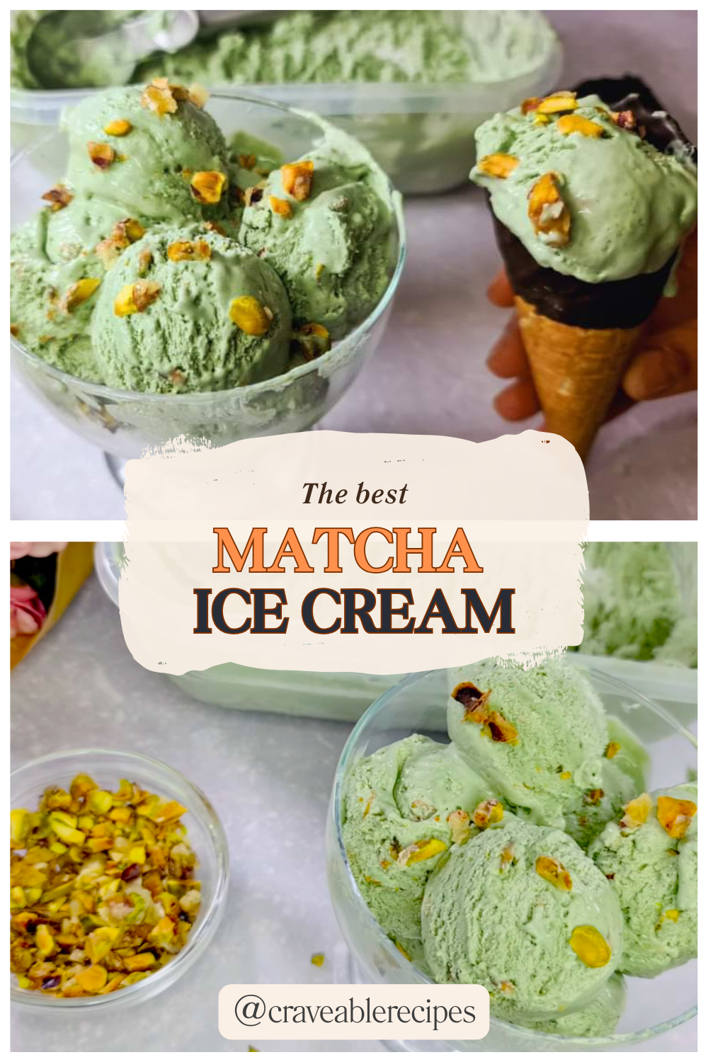 Japanese Matcha Ice Cream Pinterest pin