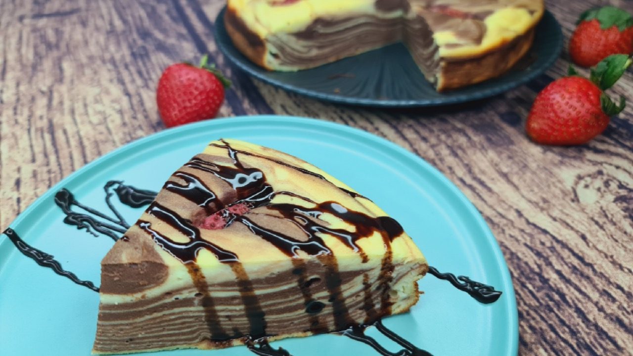 Low Calorie Chocolate Vanilla Cake