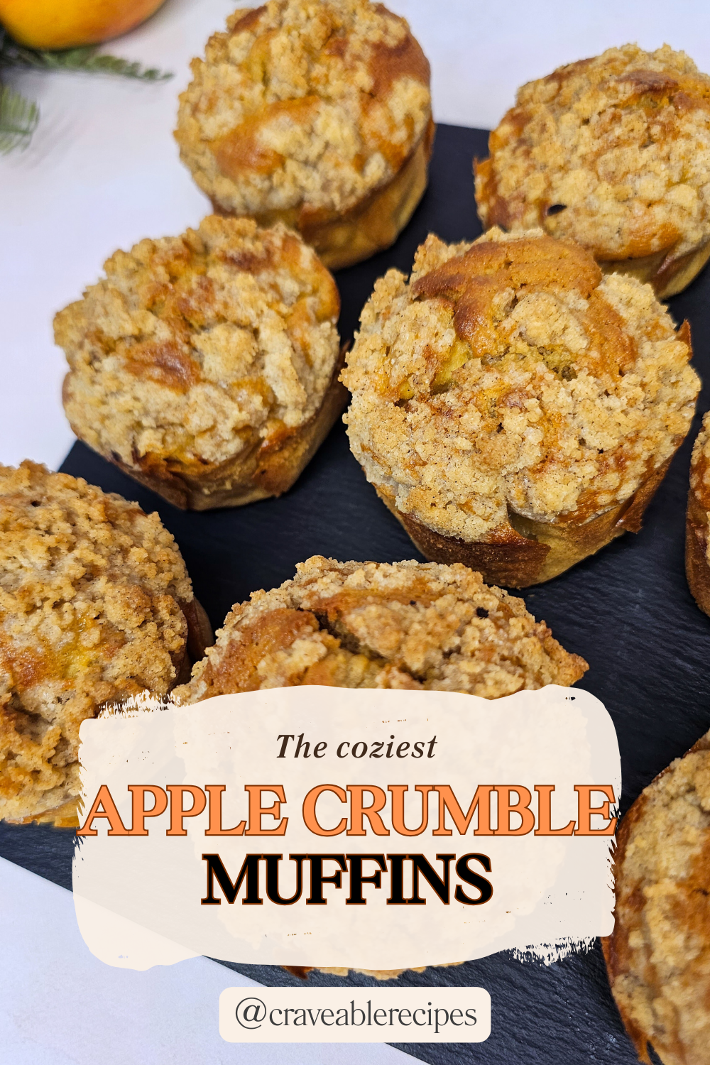 Moist Apple Crumble Muffins Pinterest pin