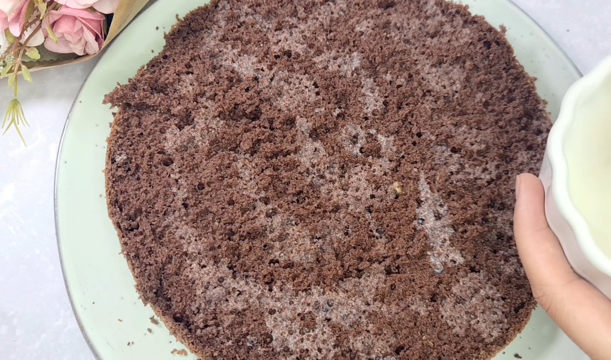 Moist Chocolate Vanilla Cake step 33